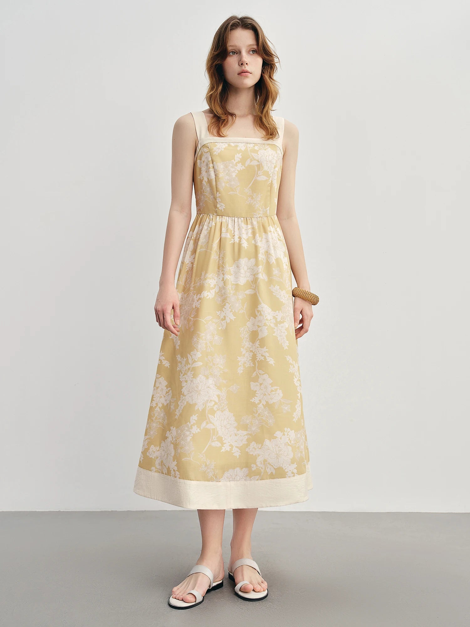 DUSHU Plus Size Women's Vintage Print Resort Dress 2025 Summer New Arrival Perfect for Business Casual Daily Wear