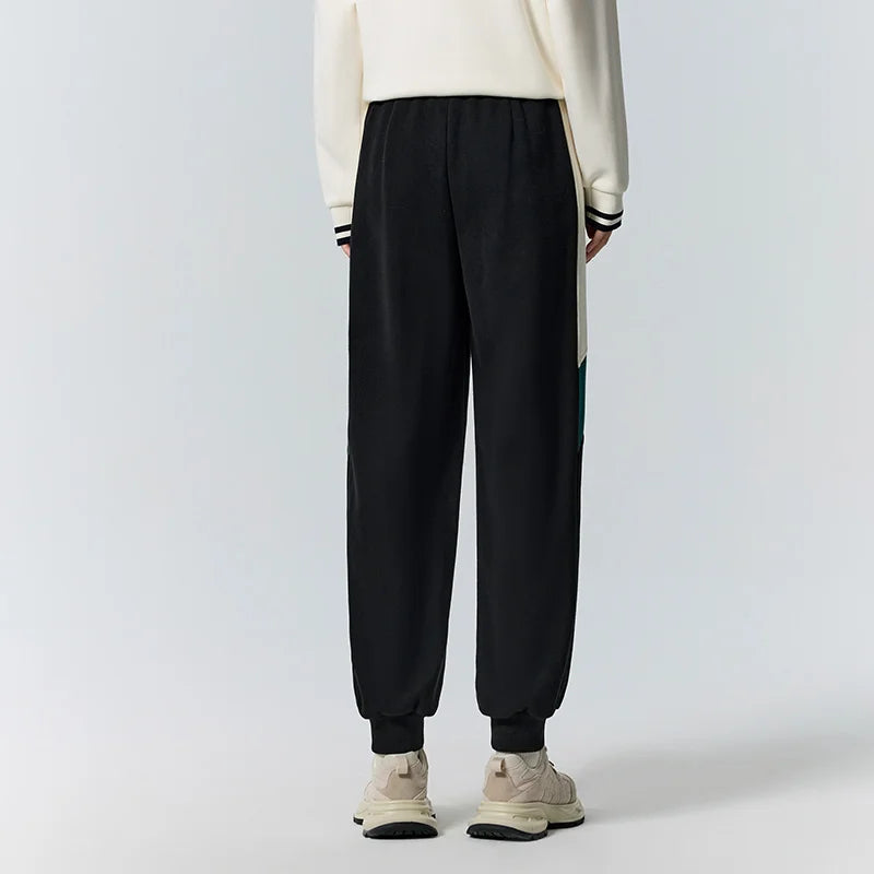 Semir Permanent Joint Casual Pants Women Color-Blocking Trousers Trendy Winter Fleece Ankle-Binding Sports Style Sweatpants