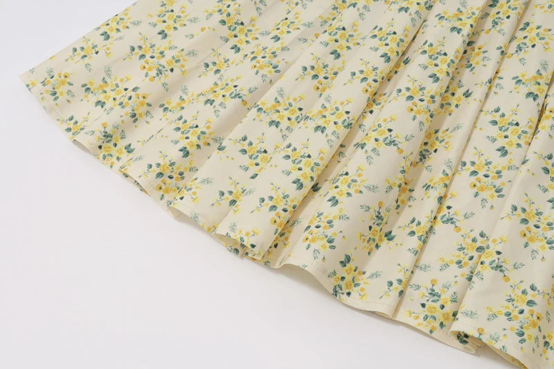 Candyhot Elegant Retro Print Y2K Casual Dress Summer Short sleeved V-neck Evening Dress High Street Club Ruffled Aesthetic Dress