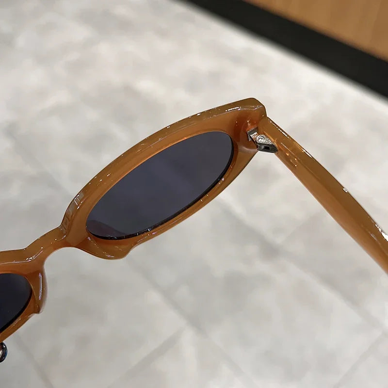 Vintage Oval Sunglasses Women Fashion Retro Female Sun Glasses New Trendy Luxury Brand Designer UV400 Lady Shades Eyewear Lentes