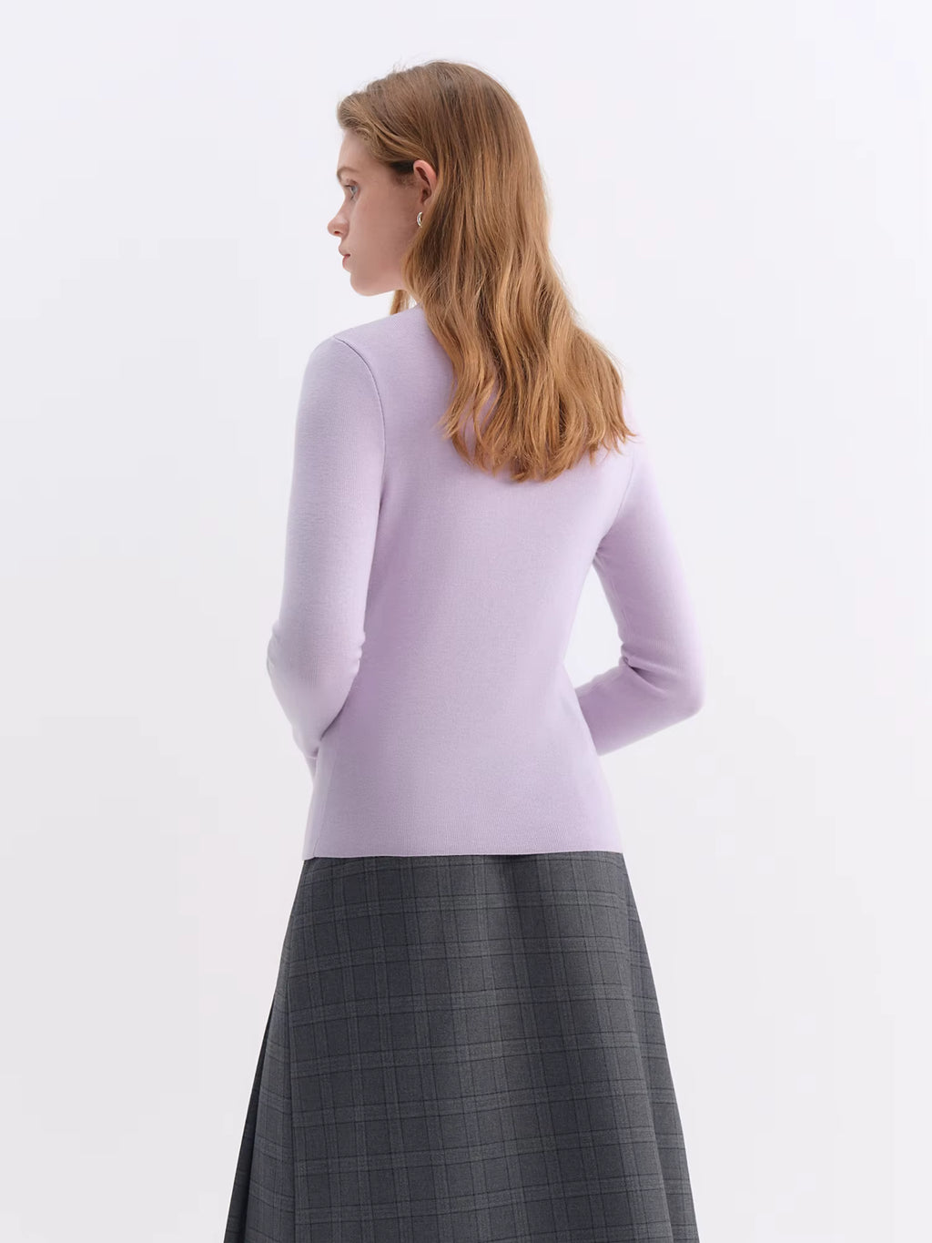 2025 Winter Women's Mulberry Silk Wool Blend Knit Top - Asymmetric Bias Cut Design Base Layer for Casual Comfort