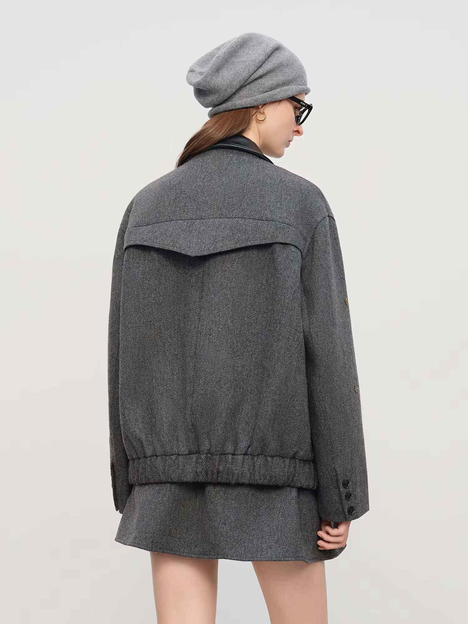 【Premium Series】Wool Embroidery Patchwork Tweed Coat Women 2025 Winter New Jacket Turn Down Collar
