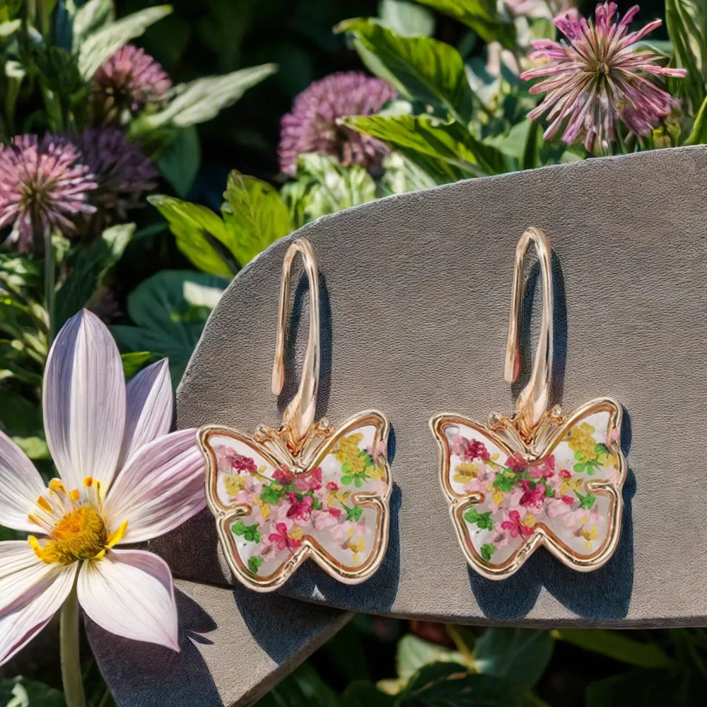 Makersland Floral Earrings Trendy Jewelry Accessories for Ladies Wholesale Fashion Jewellery Flower Butterfly Earrings for Women