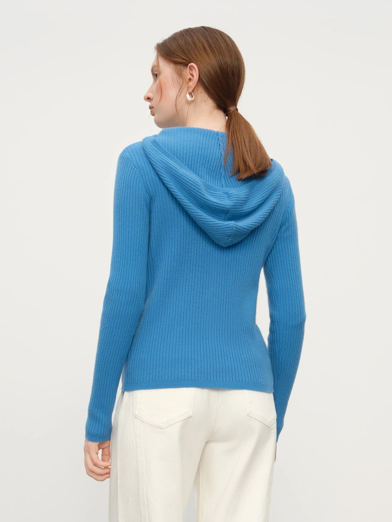 Winter 2025 Women's Hooded Knit Cardigan - Stand Collar Pure Wool Open Front Coatigan Textured Design for Casual Elegance