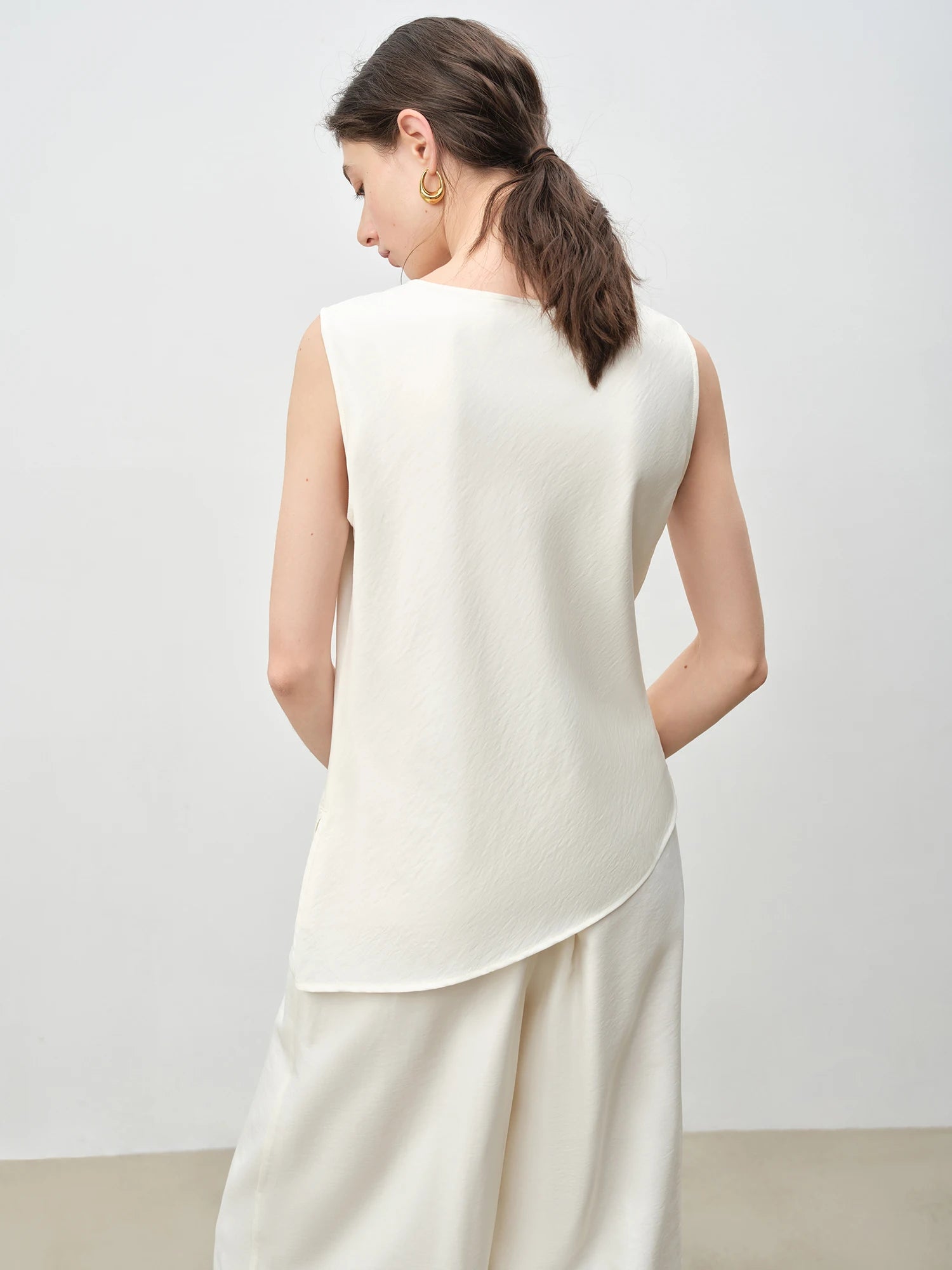 ZIQIAO Holiday White Design Tops and Pants Suits for Women 2025 Summer New Styles