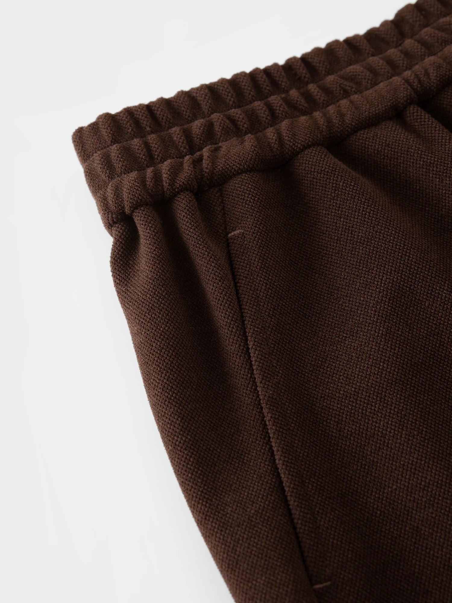DUSHU Women Winter Black Trousers Elastic Waist Thicken Female Brown Cropped Pants Plus Size Elastic Flared Pant 24DS84471