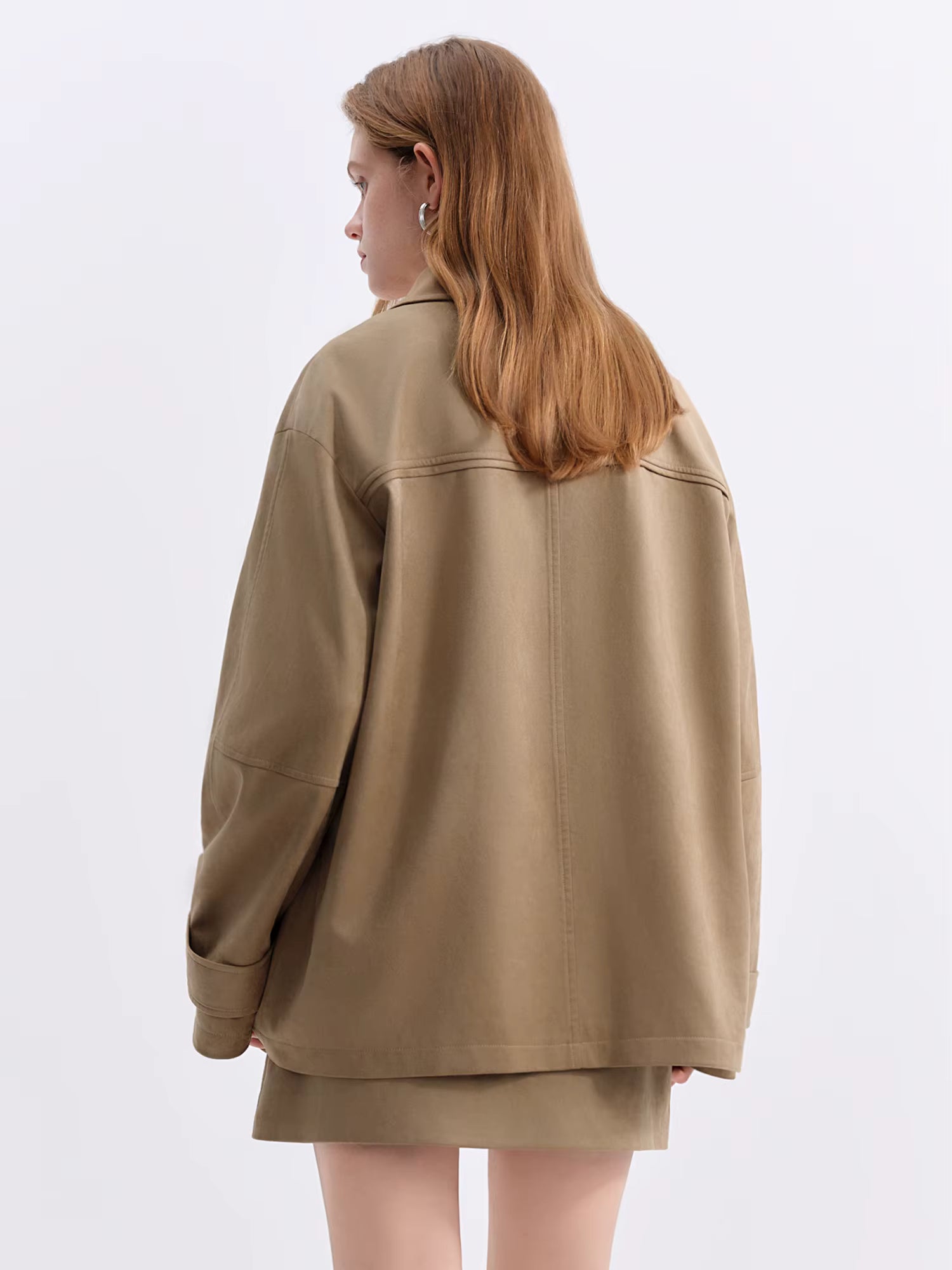 2025 New Women's Retro Style Rhinestone Faux Suede Leather Jacket Coat Winter Warm Pilot Bomber Jacket Vintage Outerwear