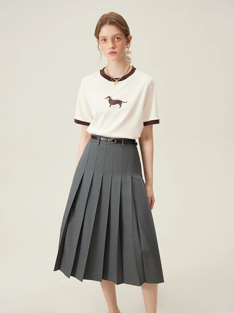 Women Short Sleeve Tees 100% Cotton Round Neck Women T-Shirts Animal Print Summer Female Loose Tee 24FS12185