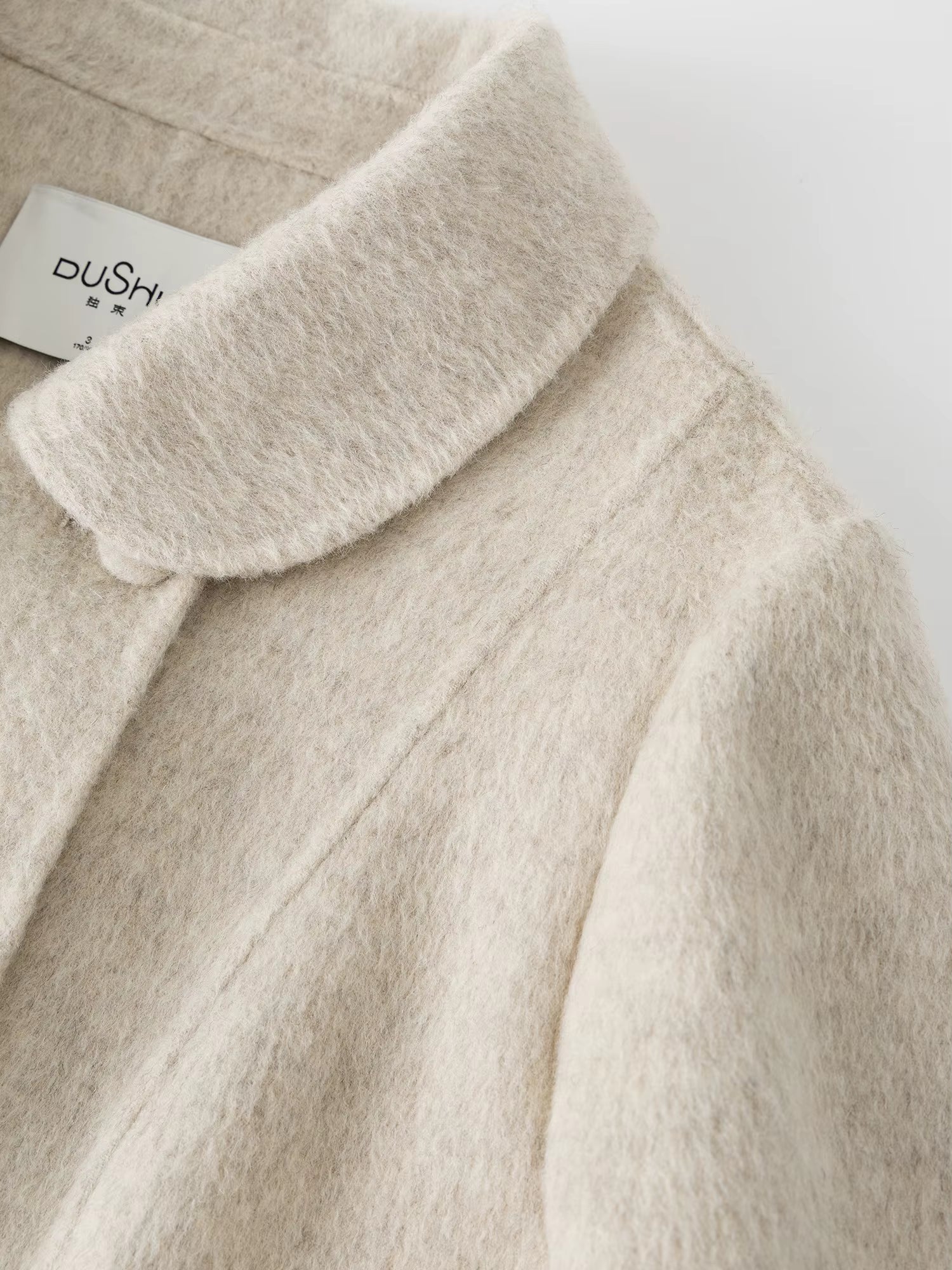 Plus Size Women's Double Breasted Tweed Overcoat 2025 Winter Elegant Loose Fit Long Coat Rich Aesthetic Hepburn Style 1 sold