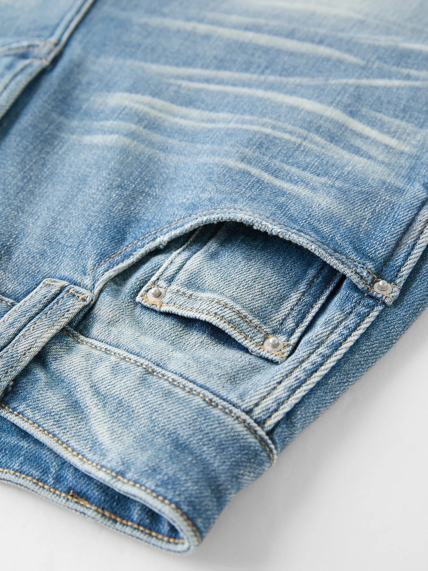 DUSHU Plus Size Design Sense Retro Washed Blue Straight Jeans High Waist Drape Slim Wide Leg Pants 2025 New Arrival