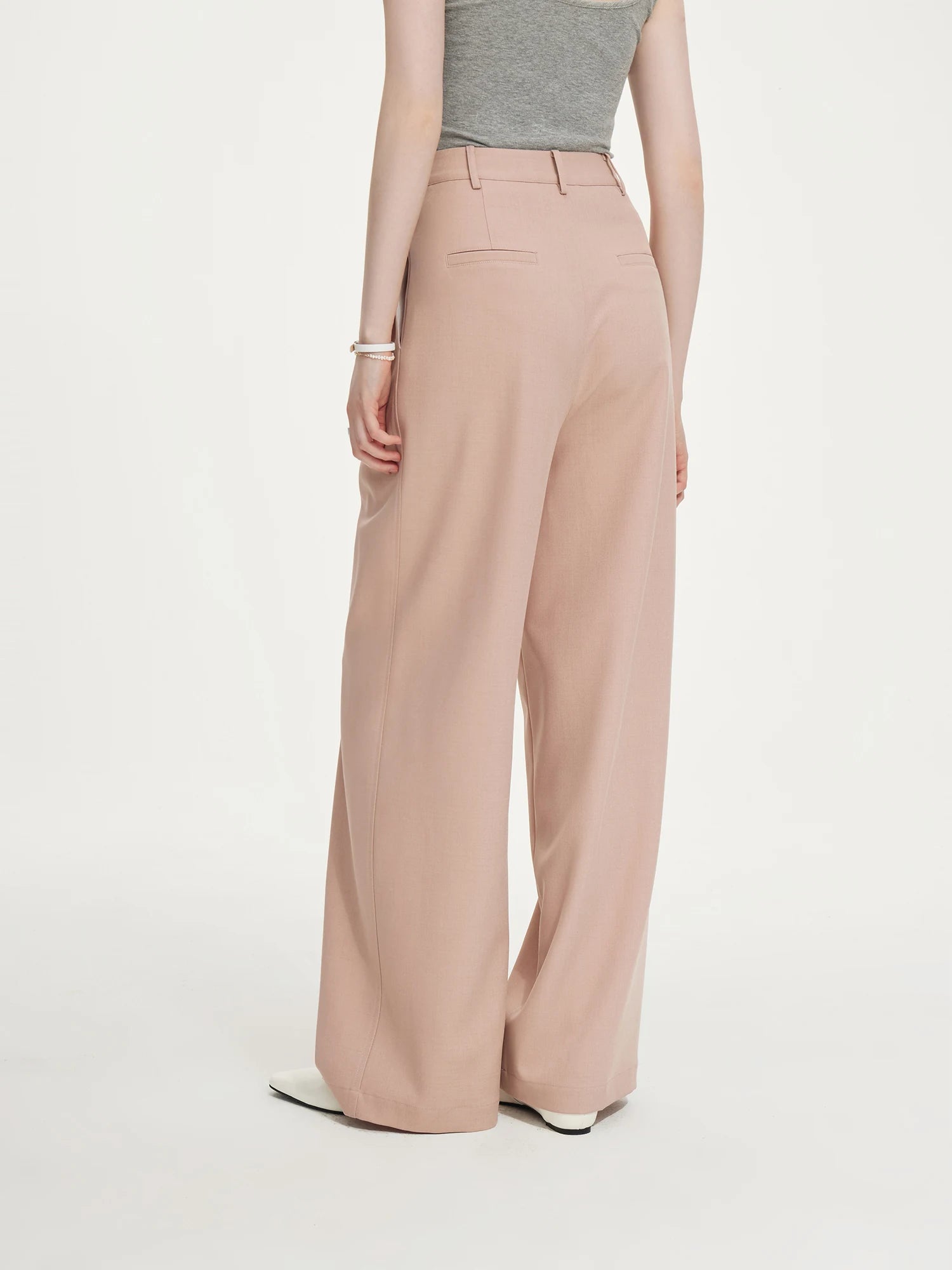 FSLE【2 Colors】Women Comuuter Full Length Suit Pants High Waist Black All-Match Twill Long Trousers Autumn Pant 24FS13182