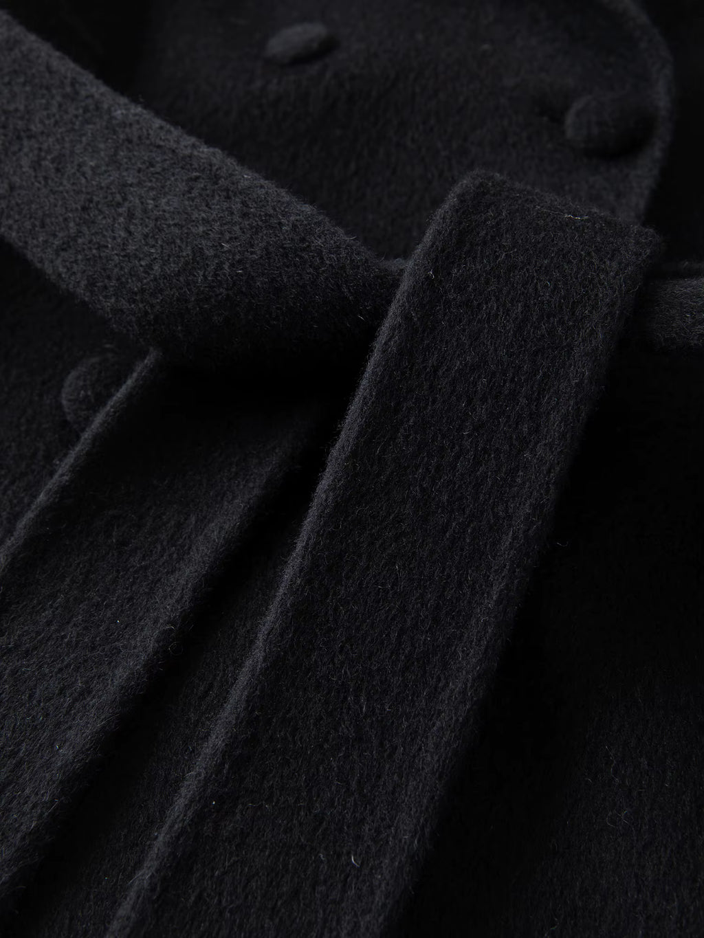 Double-breasted Cashmere Wool Coat Elegant Ladies Women Commuting Simple Temperament Mid-calf Length British Style