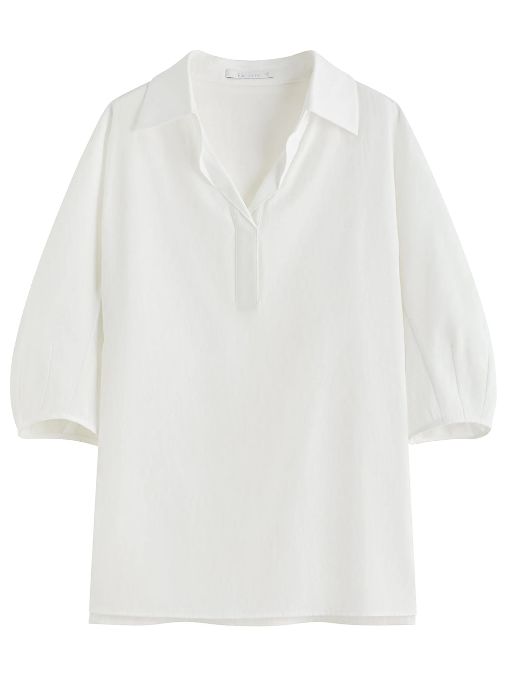 FSLE Linen Lazy Shirt Women 2025 Summer New Korean Version Pullover Loose Three-quarter Sleeve Shirt