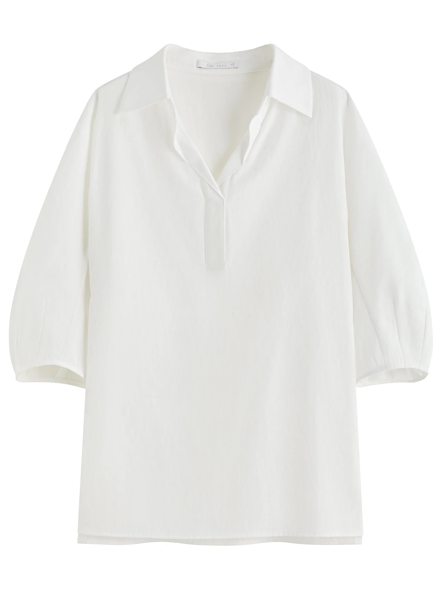 FSLE Linen Lazy Shirt Women 2025 Summer New Korean Version Pullover Loose Three-quarter Sleeve Shirt