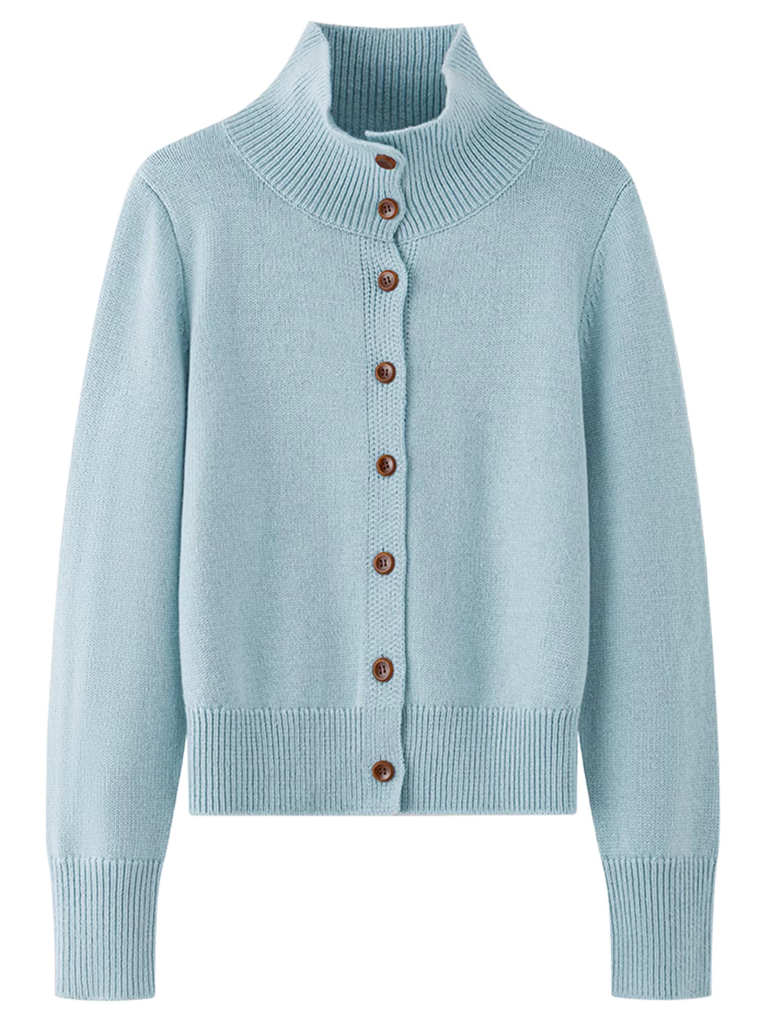 Simple Wool Knitted Cardigan Women 2025 Winter Multi Candy Color Ribbed Sweater Stand Collar Soft Warm Ins BF Tops Casual