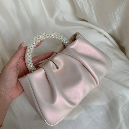 Fashion Pearl Handle Women Dinner Clutch Purse Handbags Luxury Design Ladies Square Shoulder Bags Female Small Messenger Bag