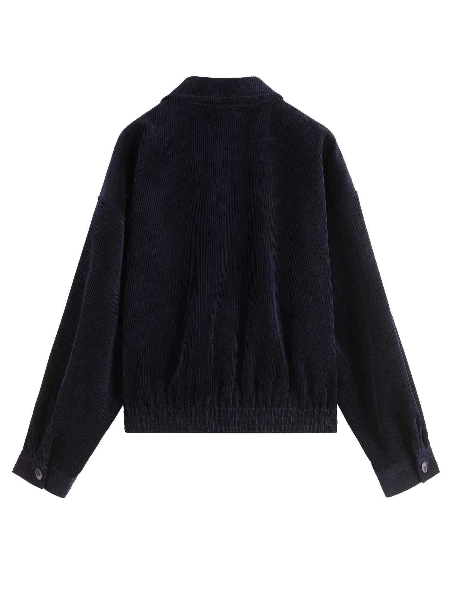 Petite Retro Miu-Inspired Collegiate Corduroy Jacket with Small Turnover Collar 2025 Autumn Winter New Collection Jackets