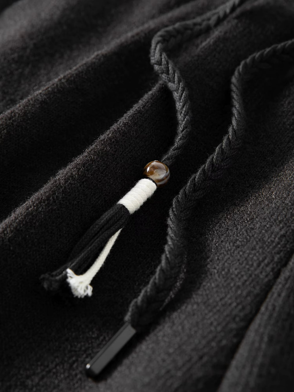Elegant Wool Rice Dumpling Pants with Elastic Waist Drawstring Straight Cut Casual Winter Pants for Women 2025 New Arrival