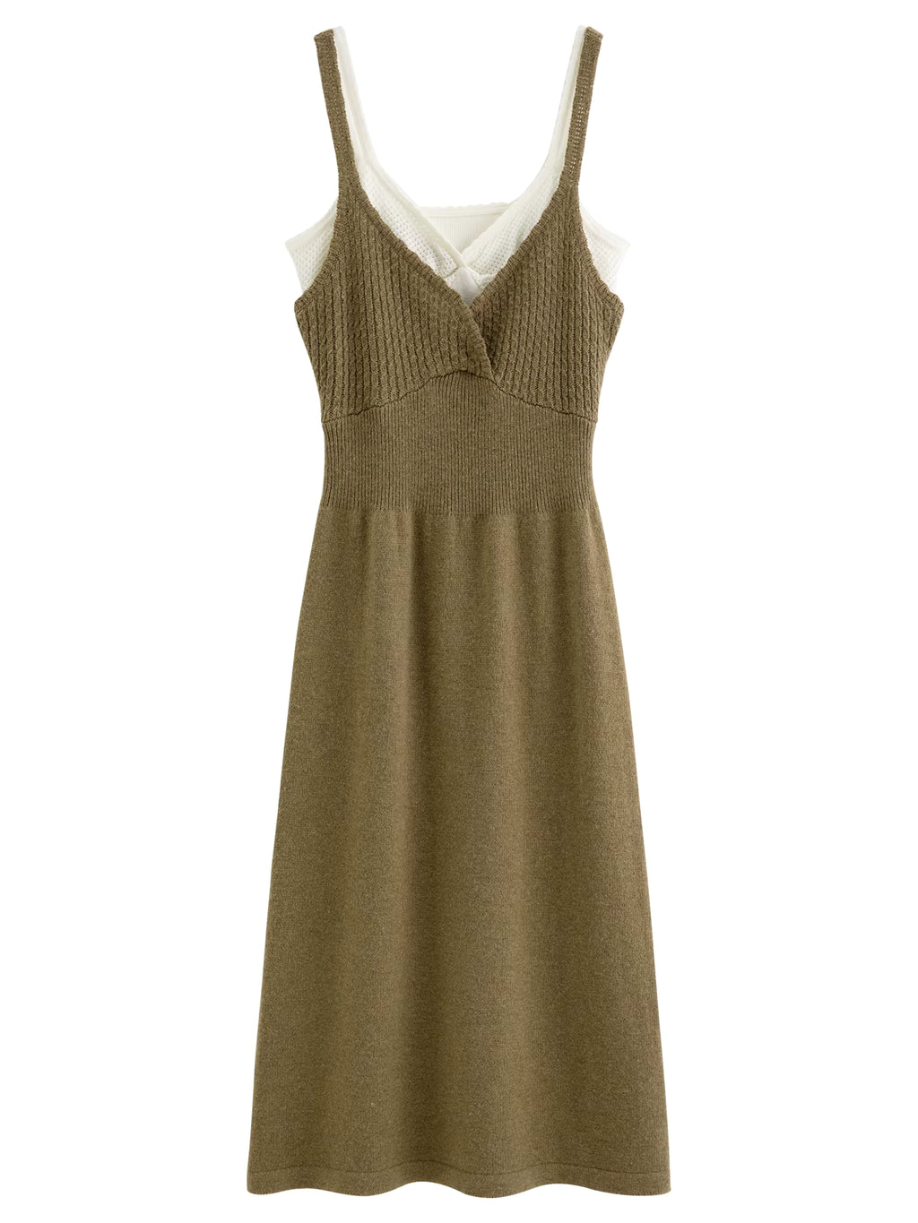 Women's Sleeveless Slip Dress Set 2025 Autumn Winter Knit Two Piece Outfit Relaxed Fit Loungewear Trendy Vest Strappy Dress