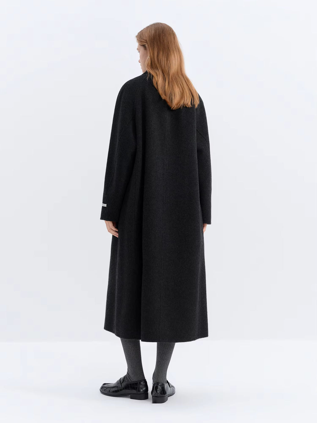 2025 Winter Women's Green Casual Commute Blazer Coat - Double-Faced Wool Blend Trench Outerwear for Daily Versatile Wear