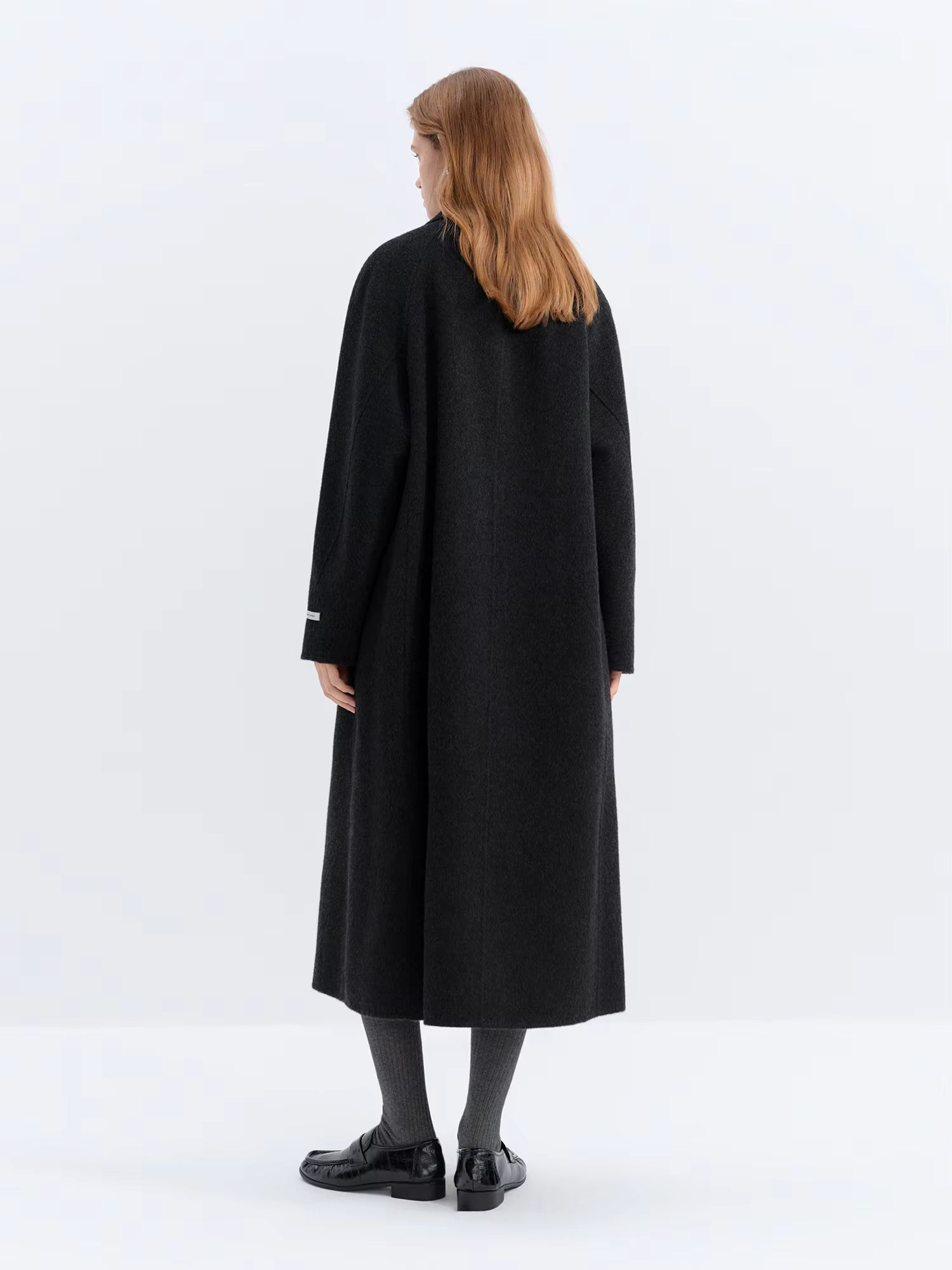 2025 Winter Women's Green Casual Commute Blazer Coat - Double-Faced Wool Blend Trench Outerwear for Daily Versatile Wear