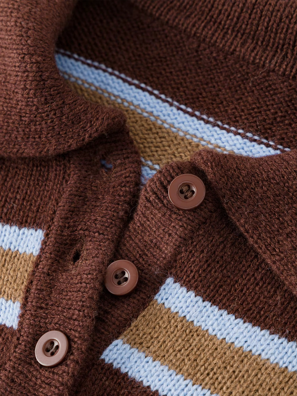 Casual Contrast Color Striped Turn Down Collar Sweater Women Loose 2025 Winter New Retro Sweater Soft Cozy Homewear