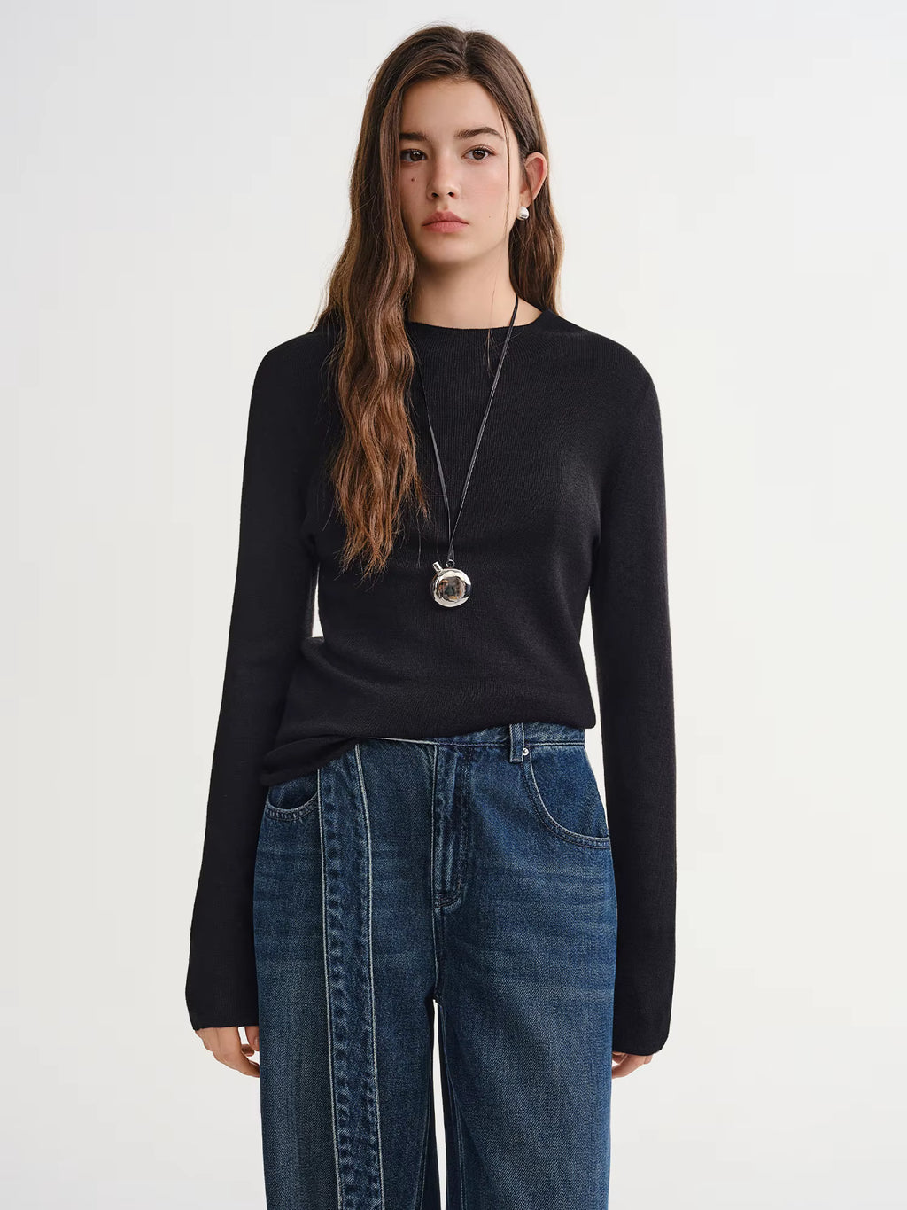 Women's Thermal Wool Blend T-Shirt 2025 Winter Warm Long Sleeve Knitted Base Layer Top Multi-Color Casual Comfortable