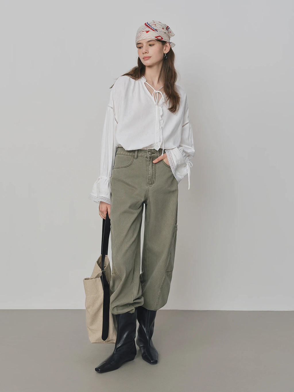 FSLE High Waist Straight Slim Work Jeans Women's Autumn 2025 New Commuter Casual Pants