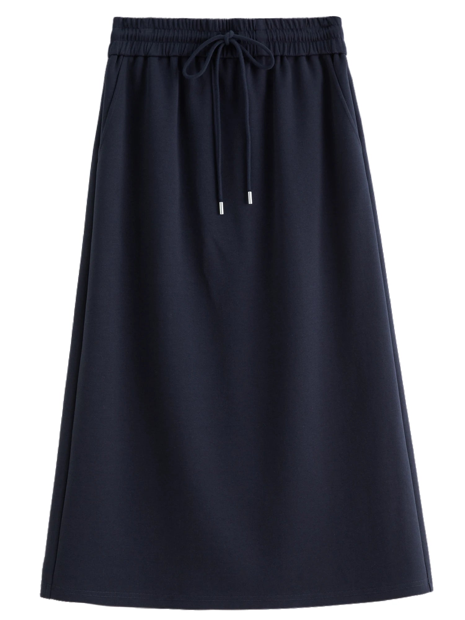 DUSHU Plus Size Navy Blue Long Sleeve Top Skirt Fashion Set 2025 Autumn New Arrival Splicing Sweater Skirt
