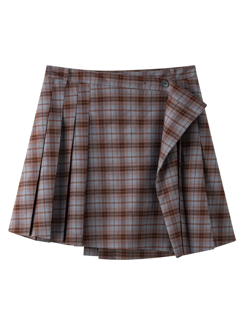 Vintage Irregular Plaid Skirt 2025 Winter New Pleated Mini Skirts Women Korean Style Commuting Streetwear Classic