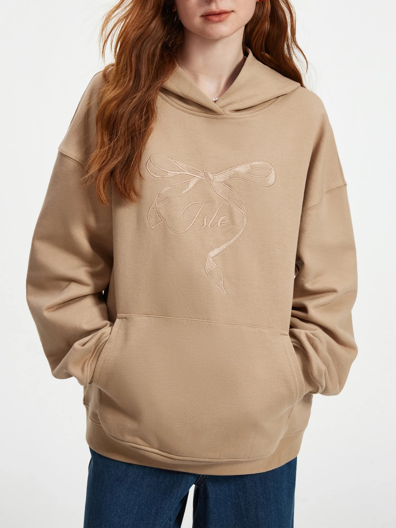 FSLE Women Thicken Hoodies 100% Cotton Female Long Sleeve Pullover 850G Thicken Winter Women Hooded Sweatshirt Coats 24FS13243