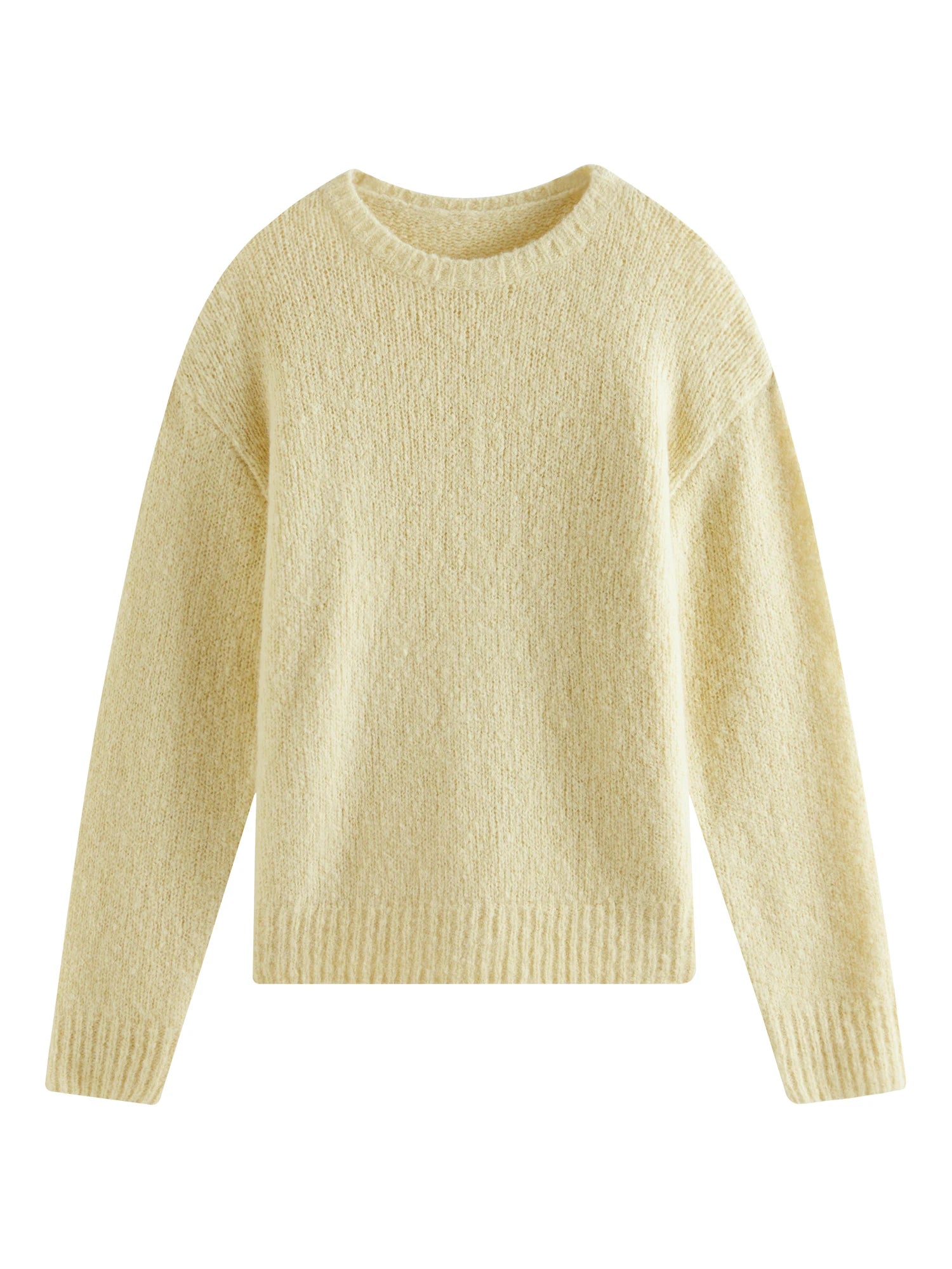FSLE 67.1% Sheep Wool Warm Round Neck Sweater For Women Winter 2024 New Alpaca Wool 3 Colors Chic Soft Knit Pullover 24FS14179