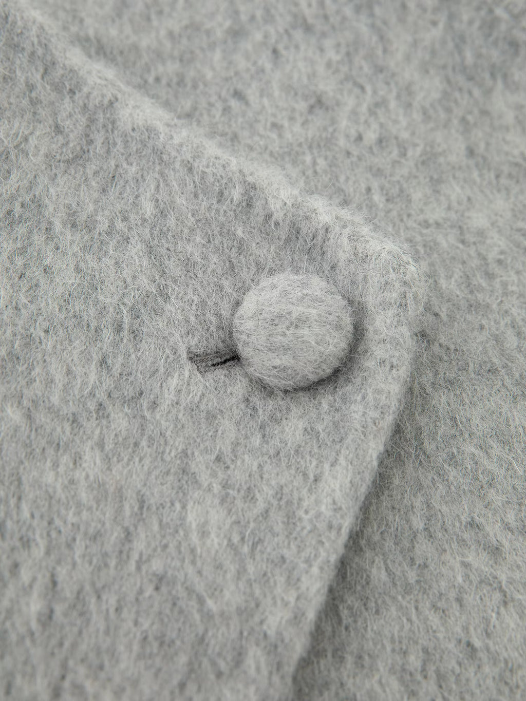 Winter 2025 Women's One Button Wool Blend Coat - Minimalist Korean Inspired Double Faced Texture for Casual Elegance