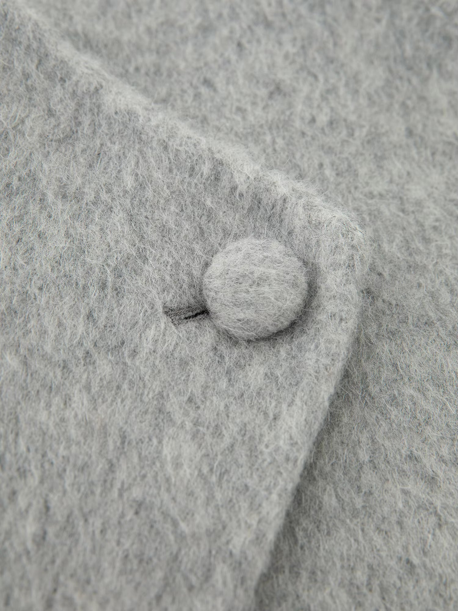 Winter 2025 Women's One Button Wool Blend Coat - Minimalist Korean Inspired Double Faced Texture for Casual Elegance